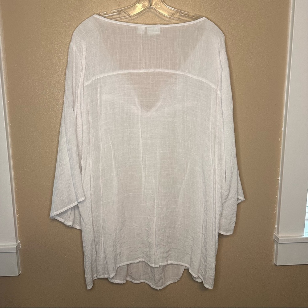 Cato White Boho Tunic with Embroidery Size 26/28 - Picture 7 of 7